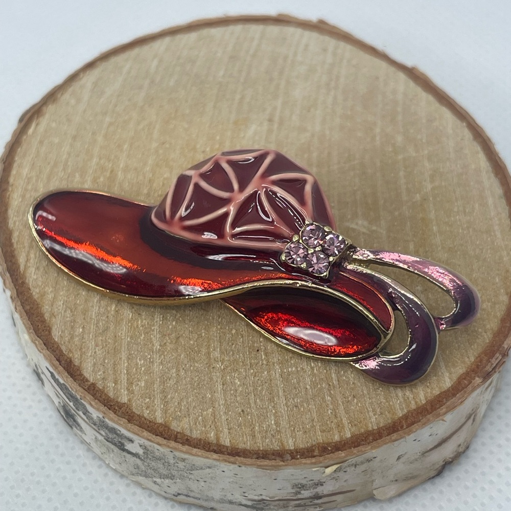 Red Hat Society Trio of Pins Fashion Jewelry - Picture 3 of 9